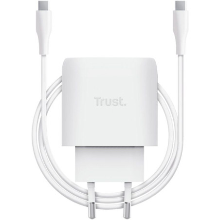 Cargador de pared gan trust maxo 45w/ 1xusb tipo-c/ incluye cable usb tipo-c/ 45w