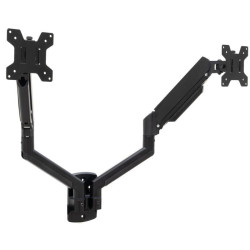 Soporte de pared para 2 monitores tooq lp1434tnr-b/ giratorio/ inclinable/ rotatorio/ hasta 10kg