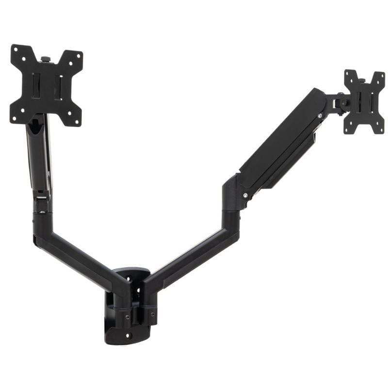 Soporte de pared para 2 monitores tooq lp1434tnr-b/ giratorio/ inclinable/ rotatorio/ hasta 10kg