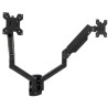 Soporte de pared para 2 monitores tooq lp1434tnr-b/ giratorio/ inclinable/ rotatorio/ hasta 10kg