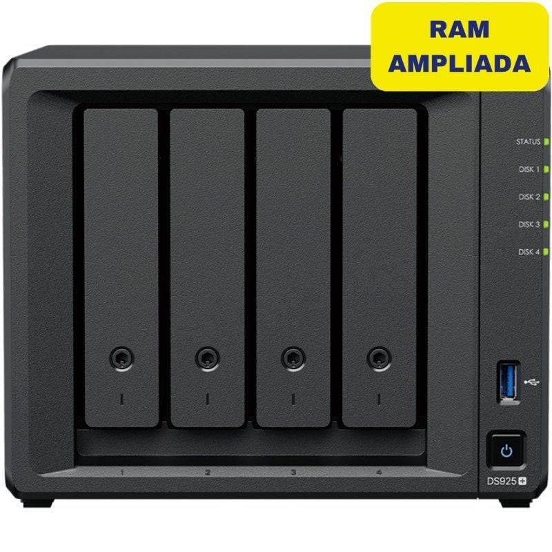 Nas synology diskstation ds925+/ 4 bahías 3.5'- 2.5'/ 16gb ddr4/ formato torre