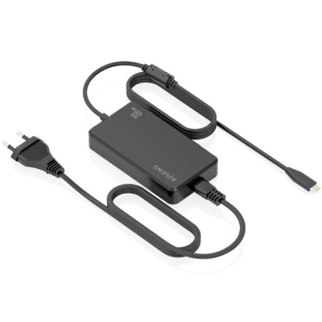 Cargador sobremesa gan aisens asch-1pd100d070-bk/ 1xusb tipo-c/ 100w
