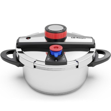 Olla a presión orbegozo hp 4200/ 4l/ acero inoxidable/ apta para inducción