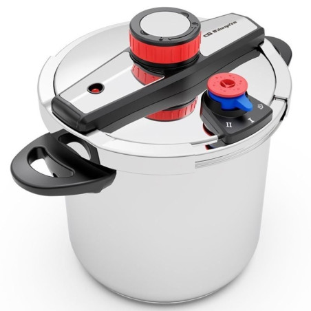 Olla a presión orbegozo hp 8200/ 8l/ acero inoxidable/ apta para inducción