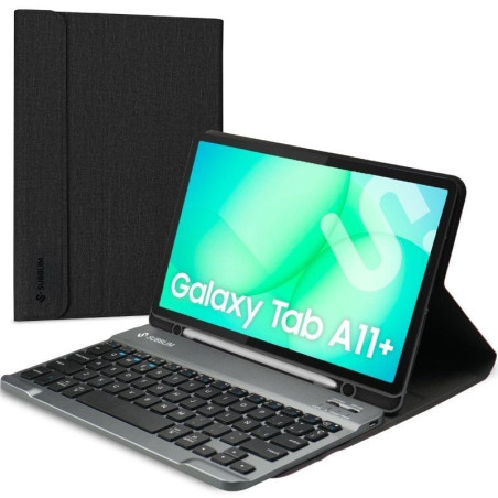 Funda con teclado subblim keytab pro bt para tablets samsung galaxy a11+/ negra
