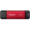 Disco externo ssd kingston dual portable ssd 512gb/ usb tipo-c y usb 3.2/ rojo