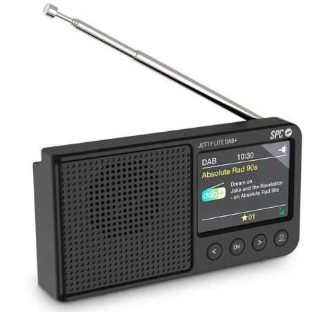 Radio portátil spc jetty lite dab+/ con batería/ negra