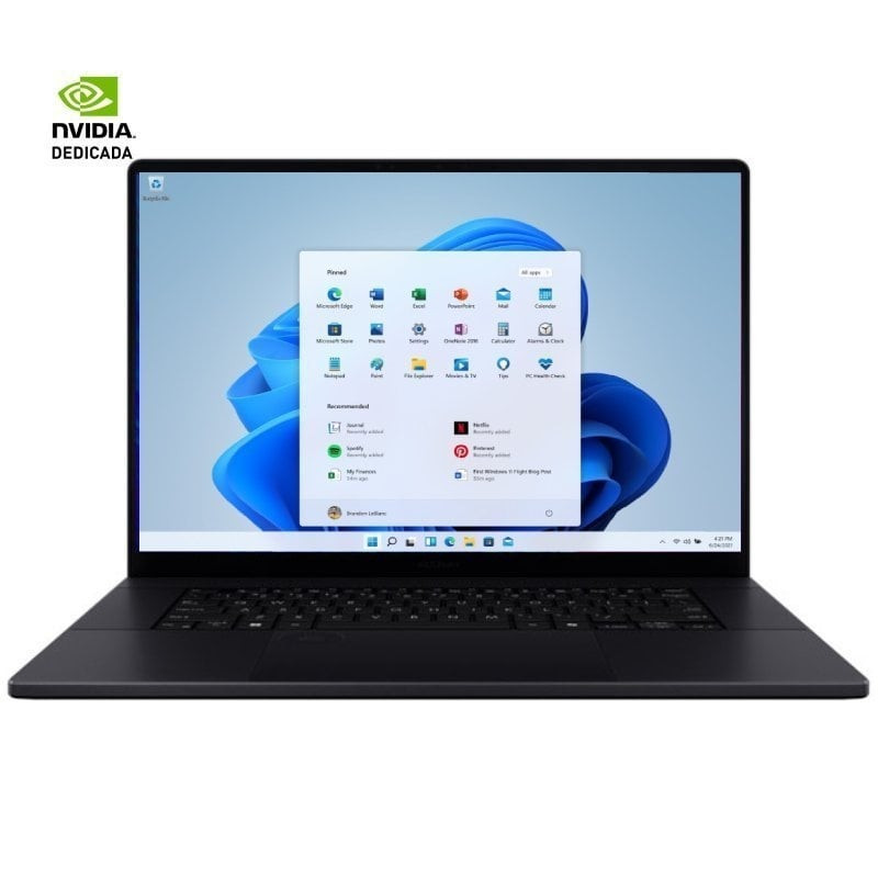 Portátil asus proart p16 oled h7606wp-sr282w ryzen ai 9 hx 370/ 32gb/ 2tb ssd/ geforce rtx 5070/ 16' táctil/ win11