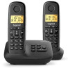 Teléfono inalámbrico gigaset basic 100/ pack duo/ negro