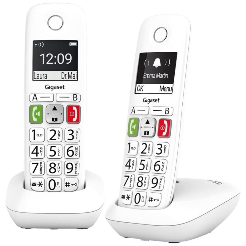 Teléfono inalámbrico gigaset e290/ pack duo/ blanco