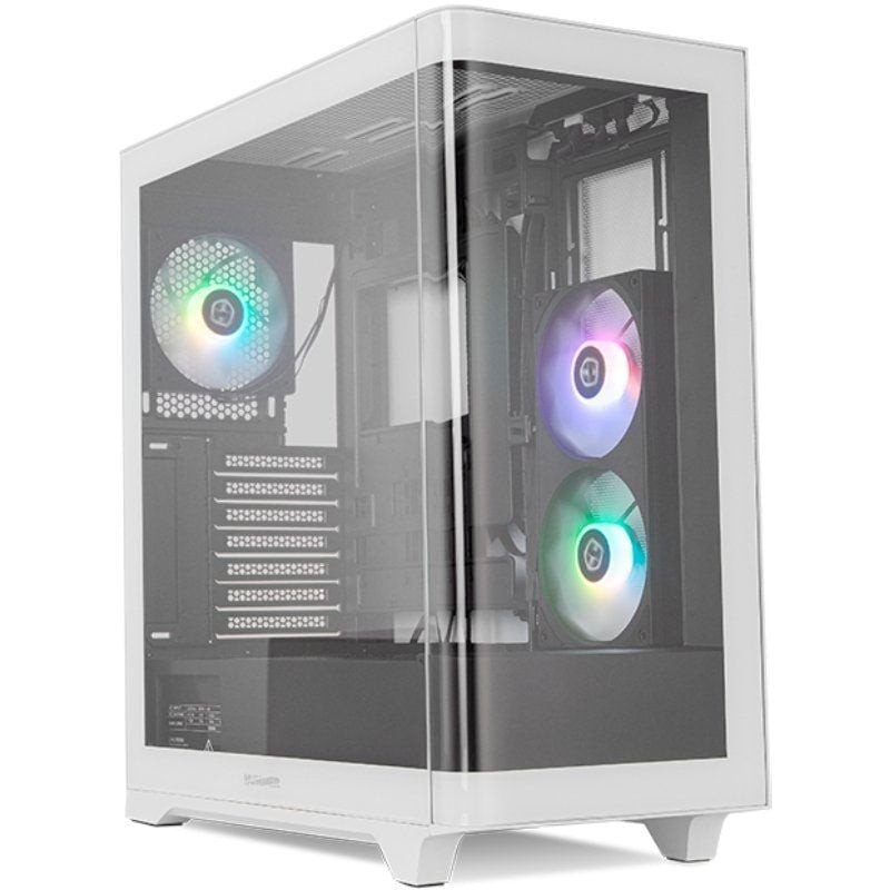 Caja gaming semitorre nox hummer ether/ blanca y negra