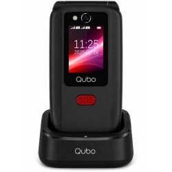 Teléfono móvil qubo x-d340cb 4g para personas mayores/ negro