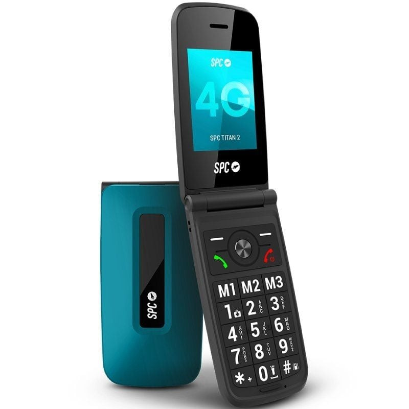 Teléfono móvil spc titan 2 para personas mayores/ 4g/ azul