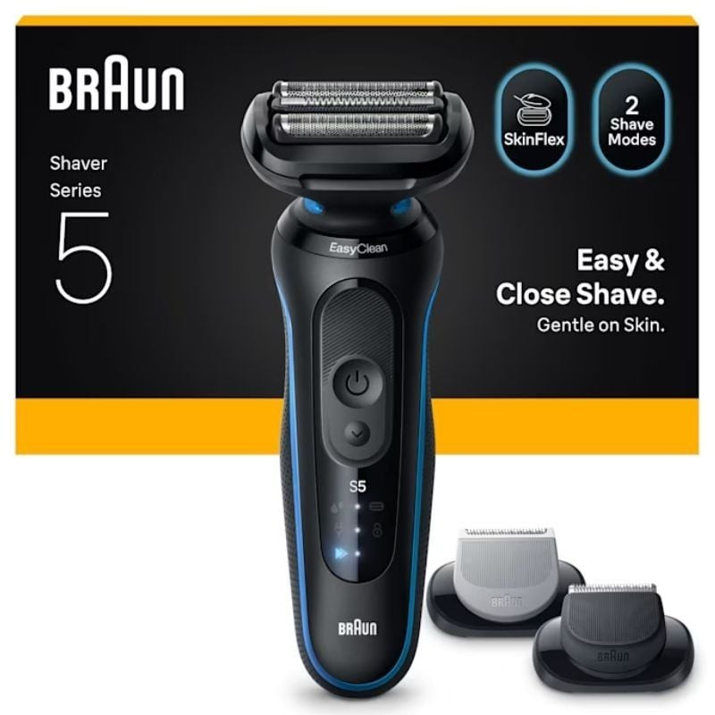 Afeitadora braun series 5 52-b1650s/ con batería/ 2 accesorios