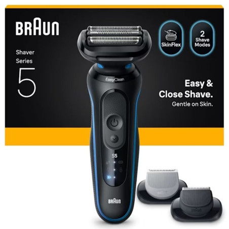Afeitadora braun series 5 52-b1650s/ con batería/ 2 accesorios