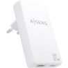 Cargador de pared gan aisens asch-65w2p076-w/ 1xusb tipo-c/ 1xusb/ 65w/ blanco