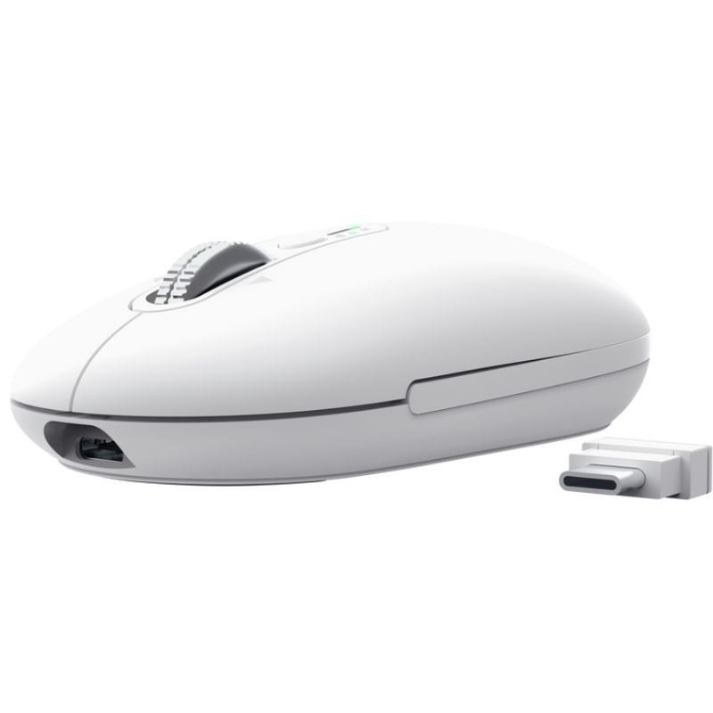 Ratón inalámbrico trust seron 26019/ batería recargable/ hasta 3200 dpi/ blanco