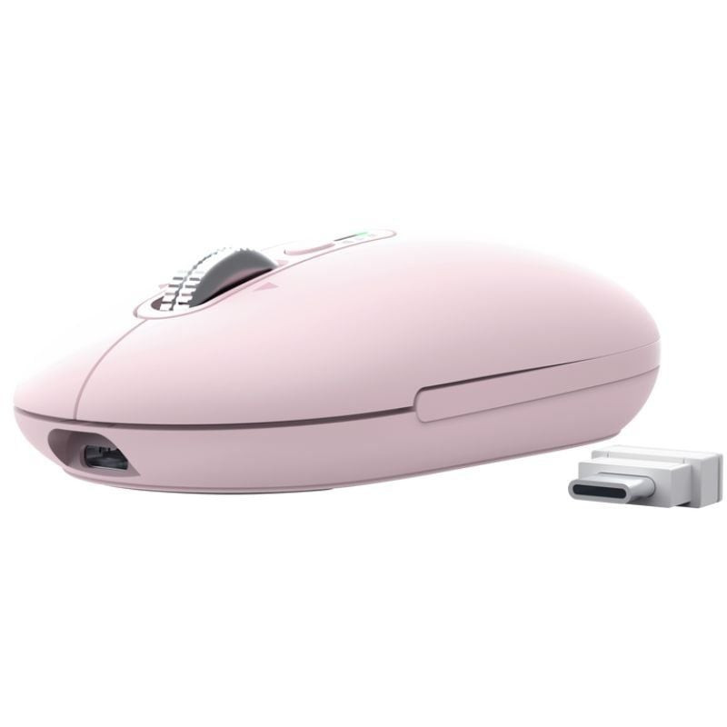 Ratón inalámbrico trust seron 26206/ batería recargable/ hasta 3200 dpi/ rosa