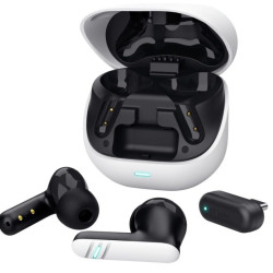 Auriculares bluetooth trust gxt 409 oxxie 25478 con estuche de carga/ autonomía 7h/ blanco y negro