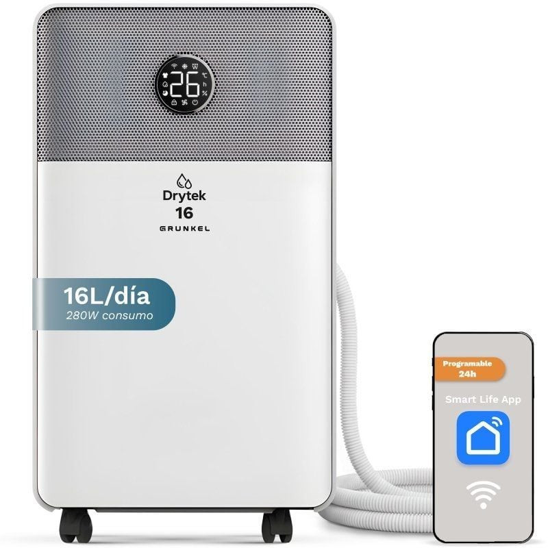 Deshumidificador grunkel dh-16dt/ depósito 2l